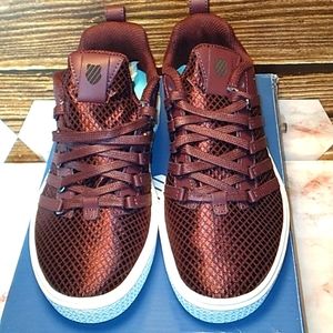 K•Swiss Donovan Wine Red Leather mix Sneakers